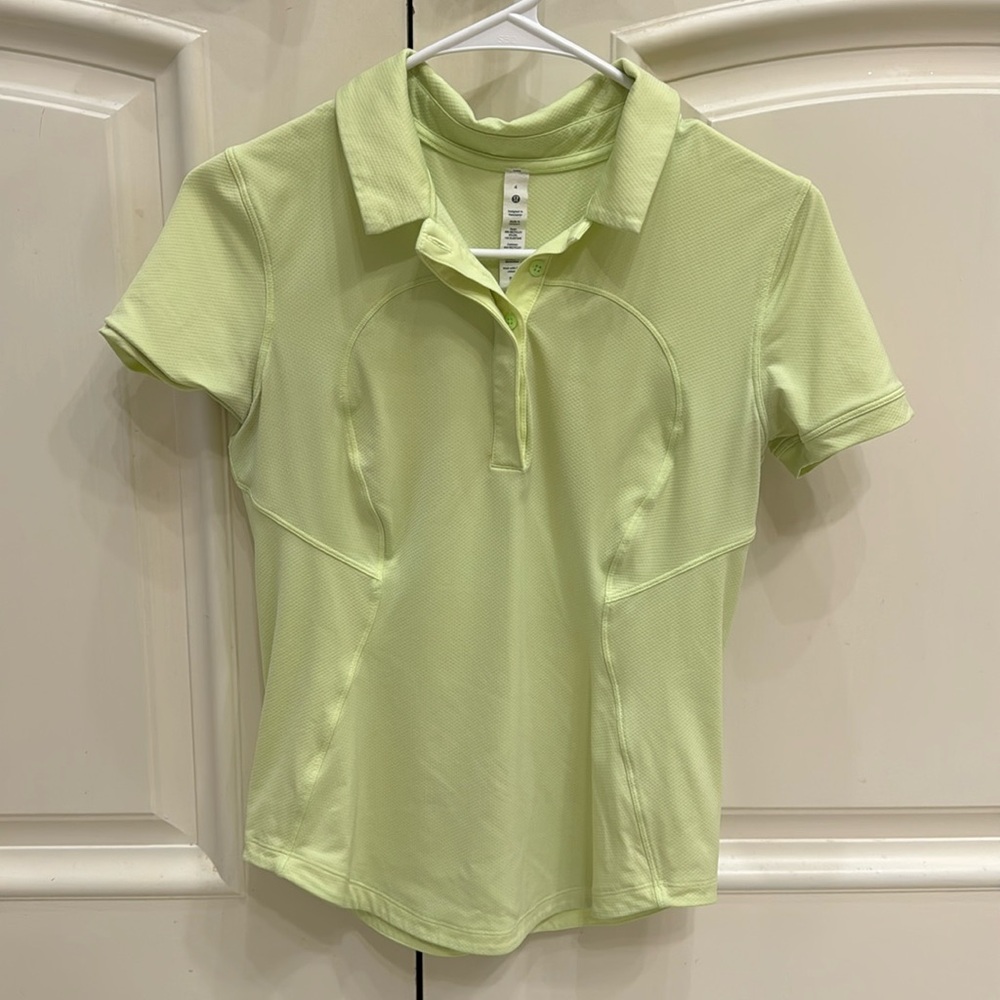 Quick Dry Short-sleeved Polo Shirt
Curved Hem, size 4, light green/yellow